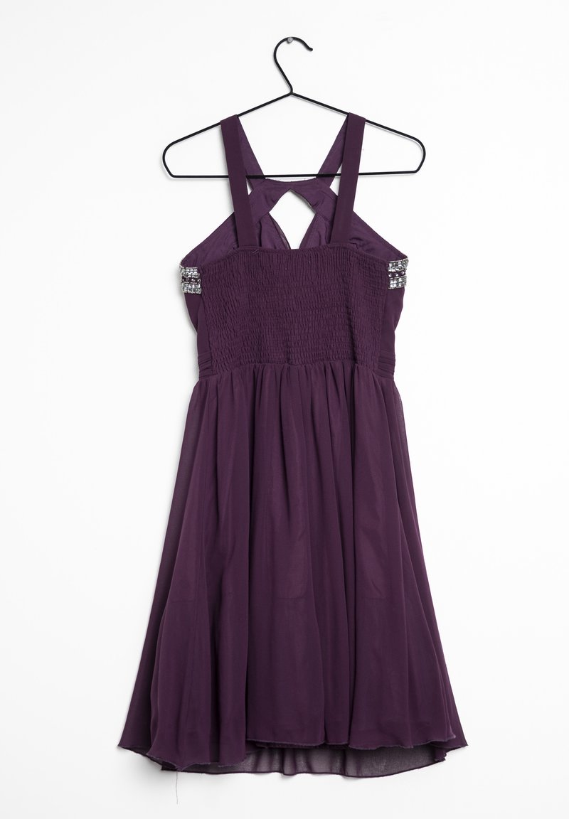 little mistress purple dress Lilac Gold Polka Dot Midi Dress