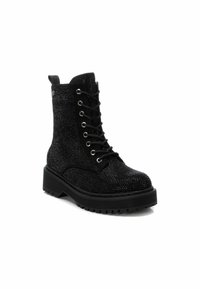 XTI Botines con cordones - black