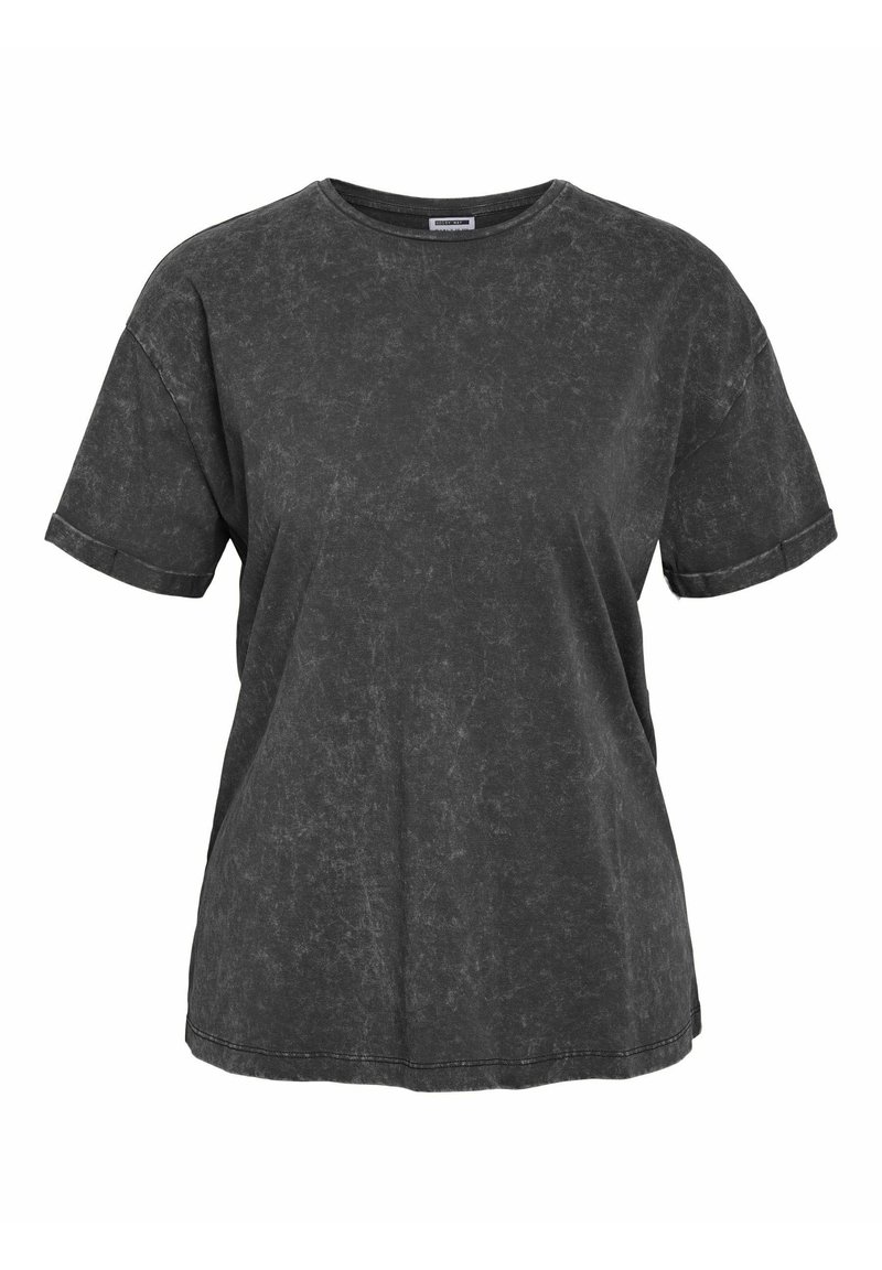 Noisy May T-shirt basic gemêleerd zwart