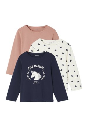 3ER-PACK MIT BASIC OEKO-TEX® - Langarmshirt - pudrig rosa