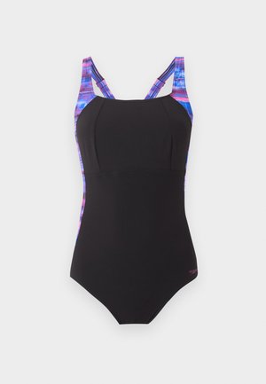Speedo, LUNA LUSTRE - Badedragt - anthracite/berry cool/wineberry