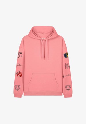 Mira Paris, BRUTAL TATTOO EMBROIDERY UNISEX - Hoodie - pink