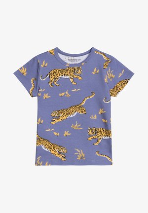 JUNO SS CLASSIC TIGER AOP - T-shirt print - infinity blue