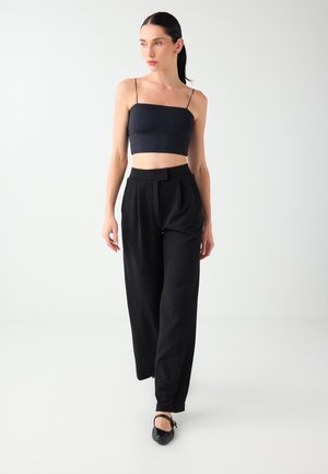 Jimmy Key, STRAIGHT CUT MID-WAIST TROUSERS - Pantalon classique - black