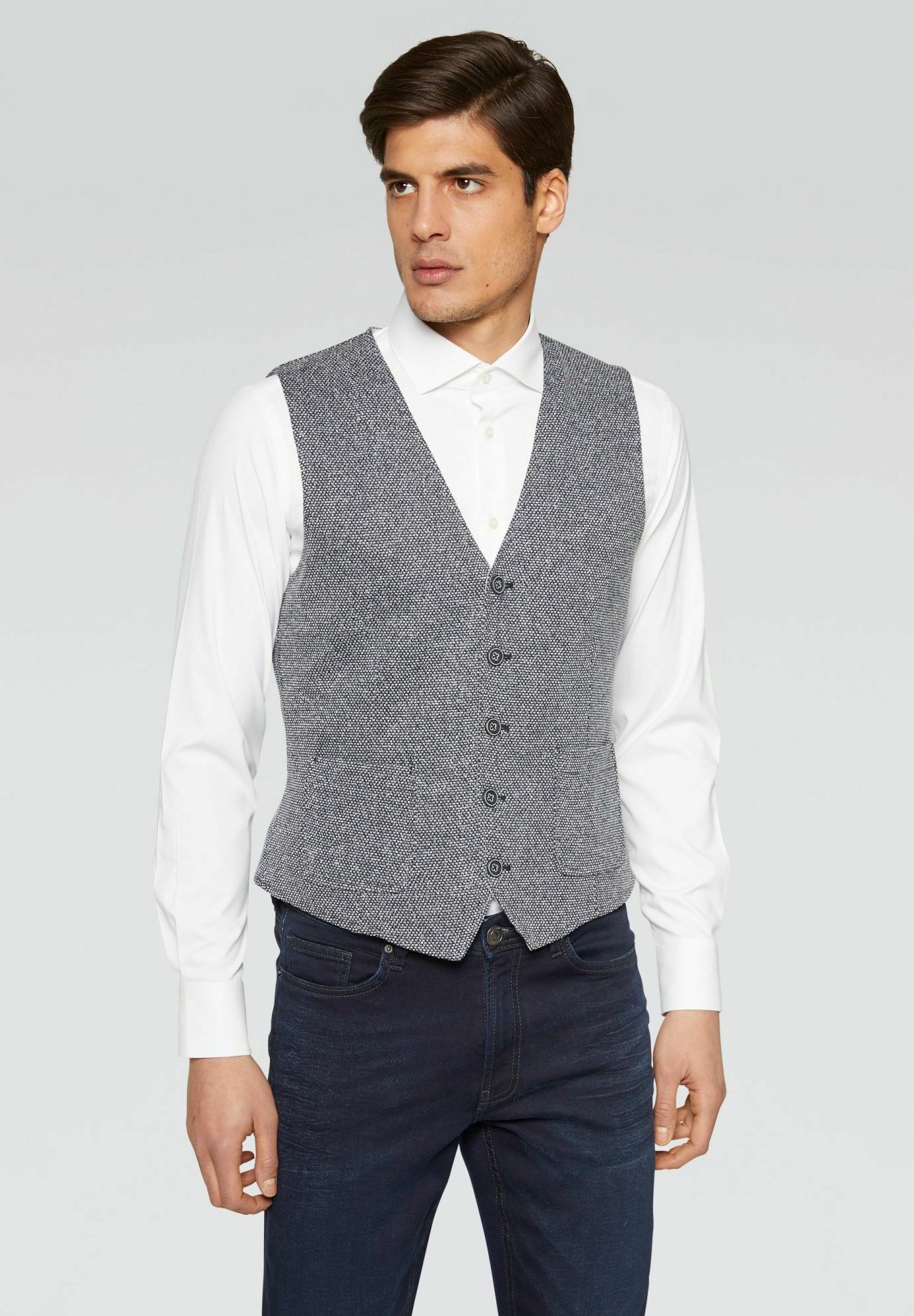 Conbipel Gilet elegante - blu/grigio cadetto - Zalando.it