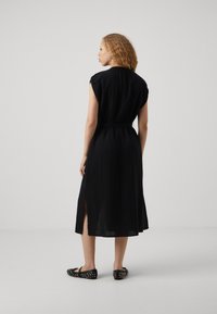 GAP TIE WAIST DOWN MIDI - Särkkleit - black