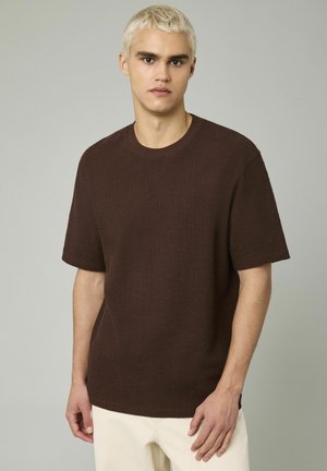 BZB T-shirt basique - marron foncée