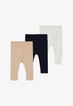Vertbaudet, VERTBAUDET 3ER-PACK LEGGINGS BABY GERIPPT - Leggings - Trousers - wollweiß