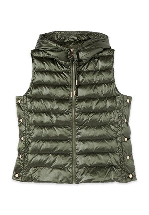 Oltre, GIACCA IMBOTTITA LIGHTWEIGHT SENZA MANICHE CON CAPPUCCIO - Weste - verde militare