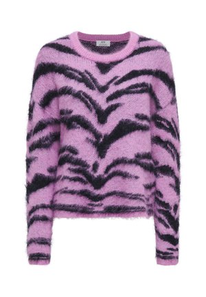 JDY, JDYCECILIE L/S ON ANIMAL PULLOVER KNT - Pullover - super pink