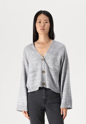 Gina Tricot RELAXED CARDIGAN - Adīta jaka - grey melange