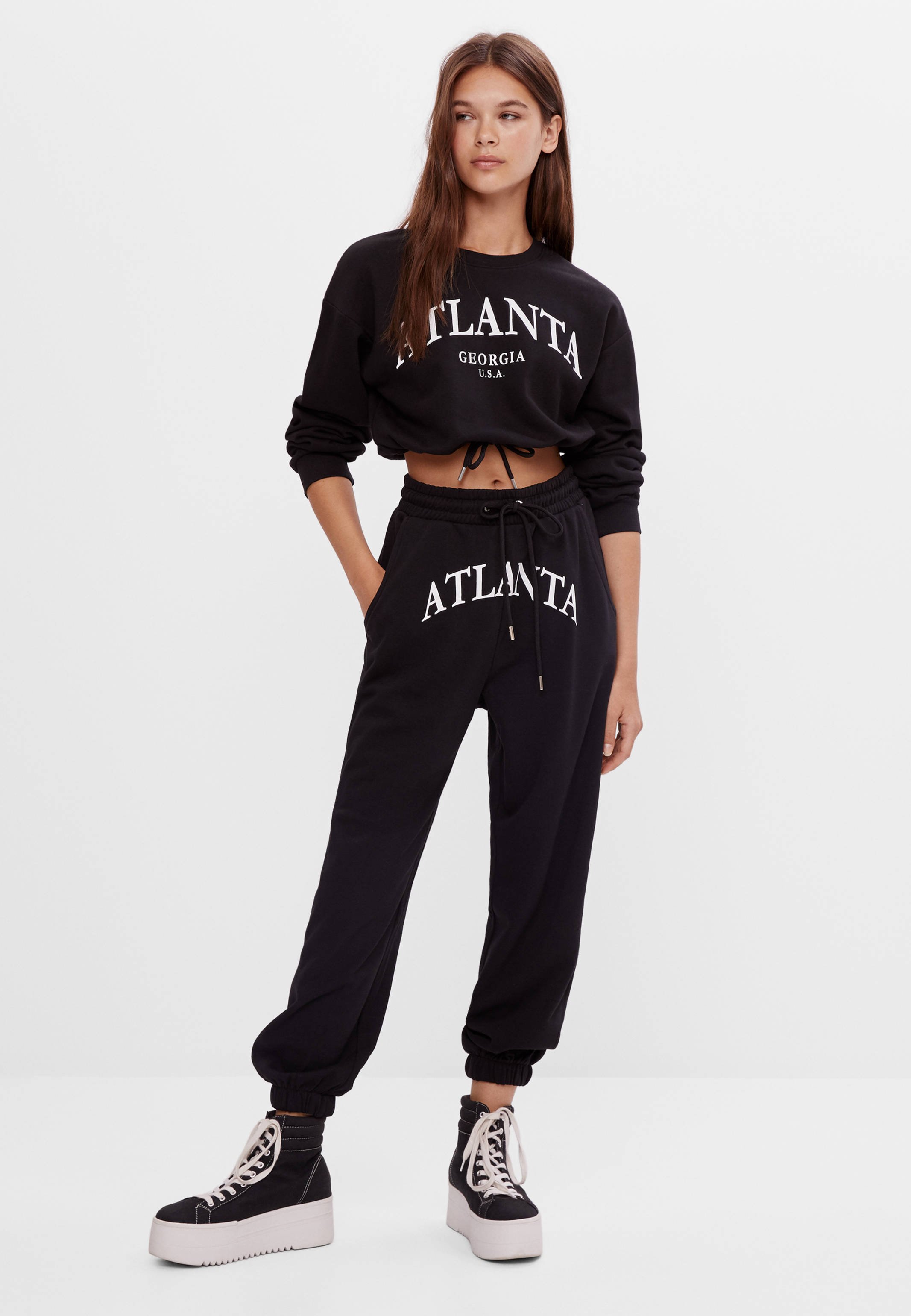 Bershka MIT SCHLEIFEN - Felpa - black/nero - Zalando.it