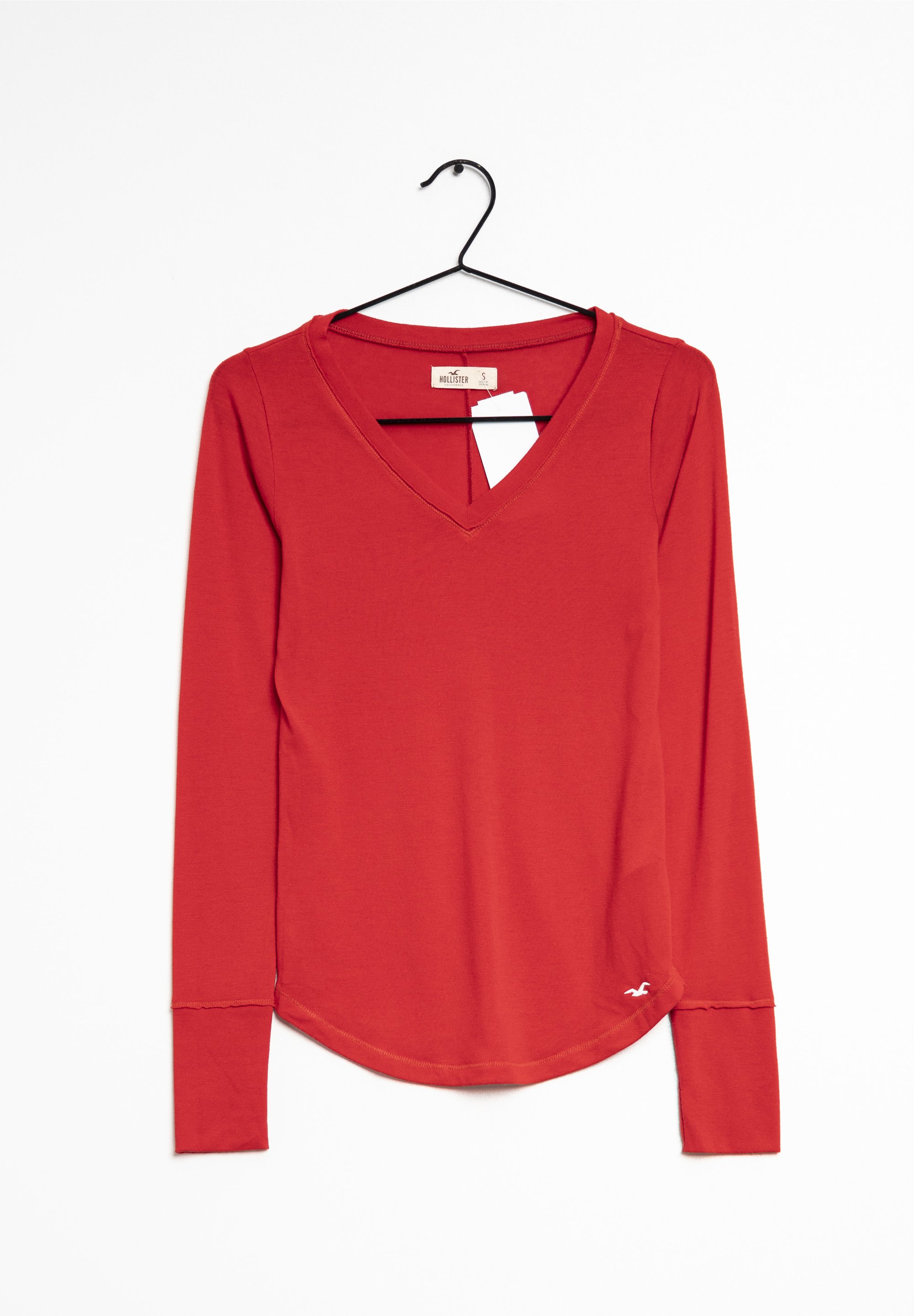 Hollister Long sleeved top red (Pre-owned) Zalando
