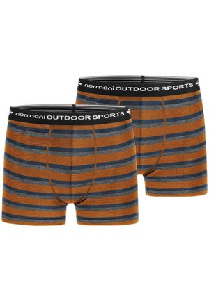 normani Outdoor Sports 2ER PACK MERINO BOXERSHORTS UNTERHOSE FUNKTIONSUNTERWASCHE SPORTHOSE - Boxer Briefs - orange blau grau