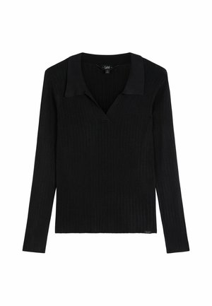 Lee, LONG SLEEVE LS POLO FOR WOMENS - SLIM FIT . - Polo - black