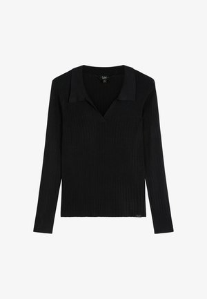Lee, LONG SLEEVE LS POLO FOR WOMENS - SLIM FIT . - Polo - black