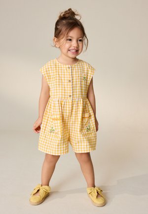 Next, REGULAR FIT - SLEEVELESS PLAYSUIT  . - Combinaison - yellow gingham embroidered