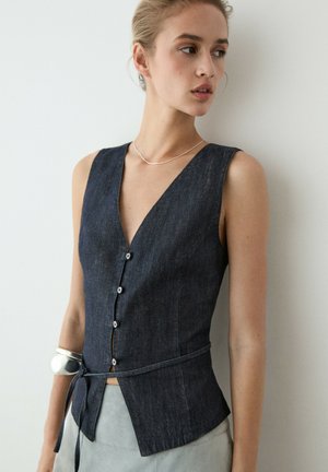 Massimo Dutti, 100% wool melange suit blazer - Vest - dark blue