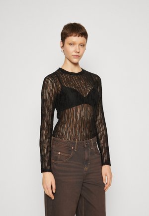 Object OBJELLA - Μπλούζα με μακριά μανίκια - black