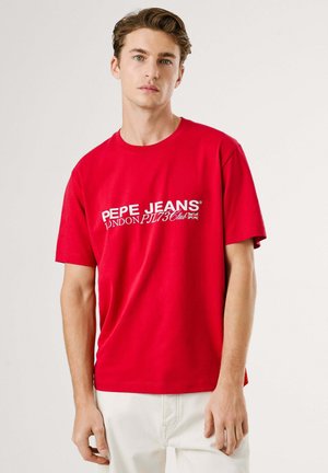 T-shirt imprimé - rugby red