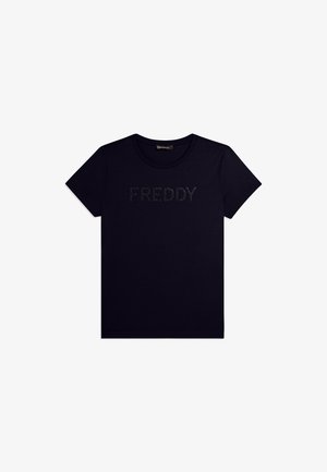 Freddy, MANICA CORTA CON LOGO IN STRASS - Camiseta estampada - dark blue