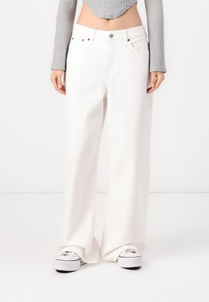 CLEAN CURVY WIDE LEG - Jean boyfriend - white clean
