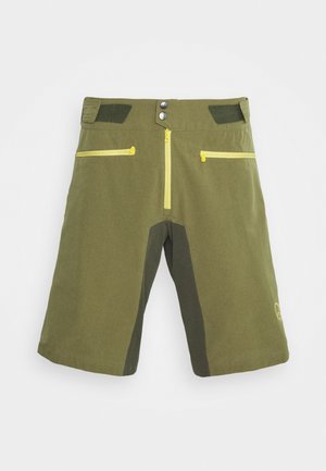 FJØRÅ FLEX LIGHTWEIGHT SHORTS - Short de sport - olive night/lemon chrome