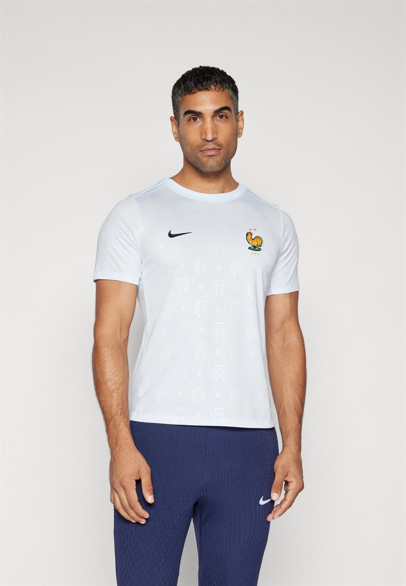 Nike Performance FRANCE FFF ACADEMY TOP PREMATCH AWAY - Jalkapallopaita - half blue/blackened blue