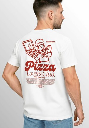 BACK PIZZA LOVERS CLUB GRAFIK FASHION - T-Shirt print - weiß