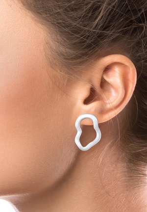 Elli ABSTRACT WAVY EARRINGS - Oorbellen - silver coloured