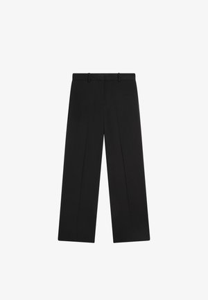 Massimo Dutti, FLOWING STRAIGHT-LEG PANTS - Broek - black