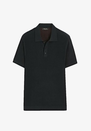 Massimo Dutti, Poloshirts - mottled dark blue
