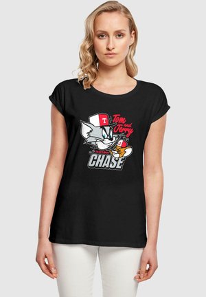 ABSOLUTE CULT TOM AND JERRY-CHASE  - T-shirts med print - black