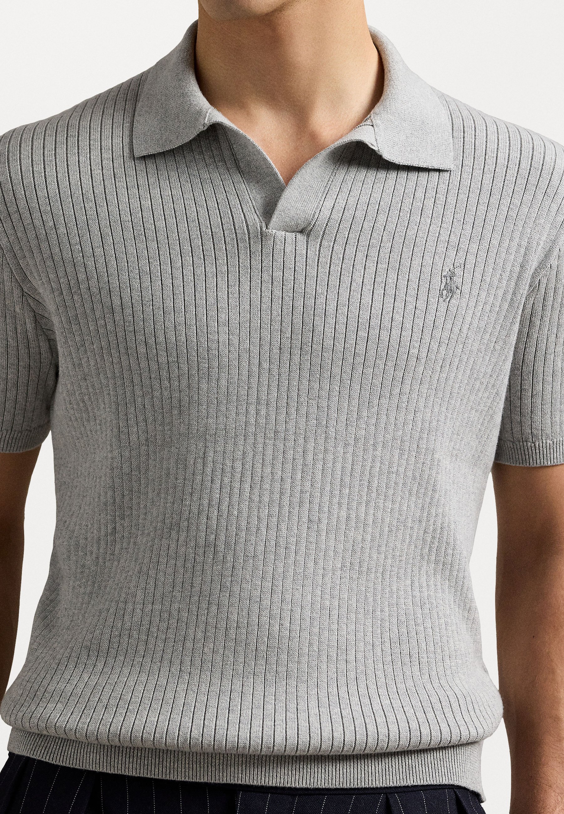 Polo Ralph Lauren RIB-KNIT COTTON SHORT-SLEEVE SWEATER - Polo