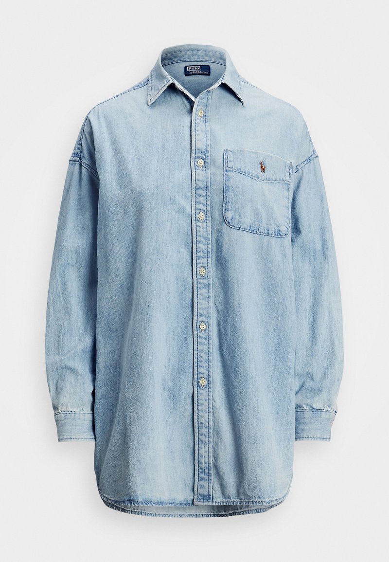 Polo Ralph Lauren OVERSIZE COTTON DENIM SHIRT - Pogājama blūze - soria wash