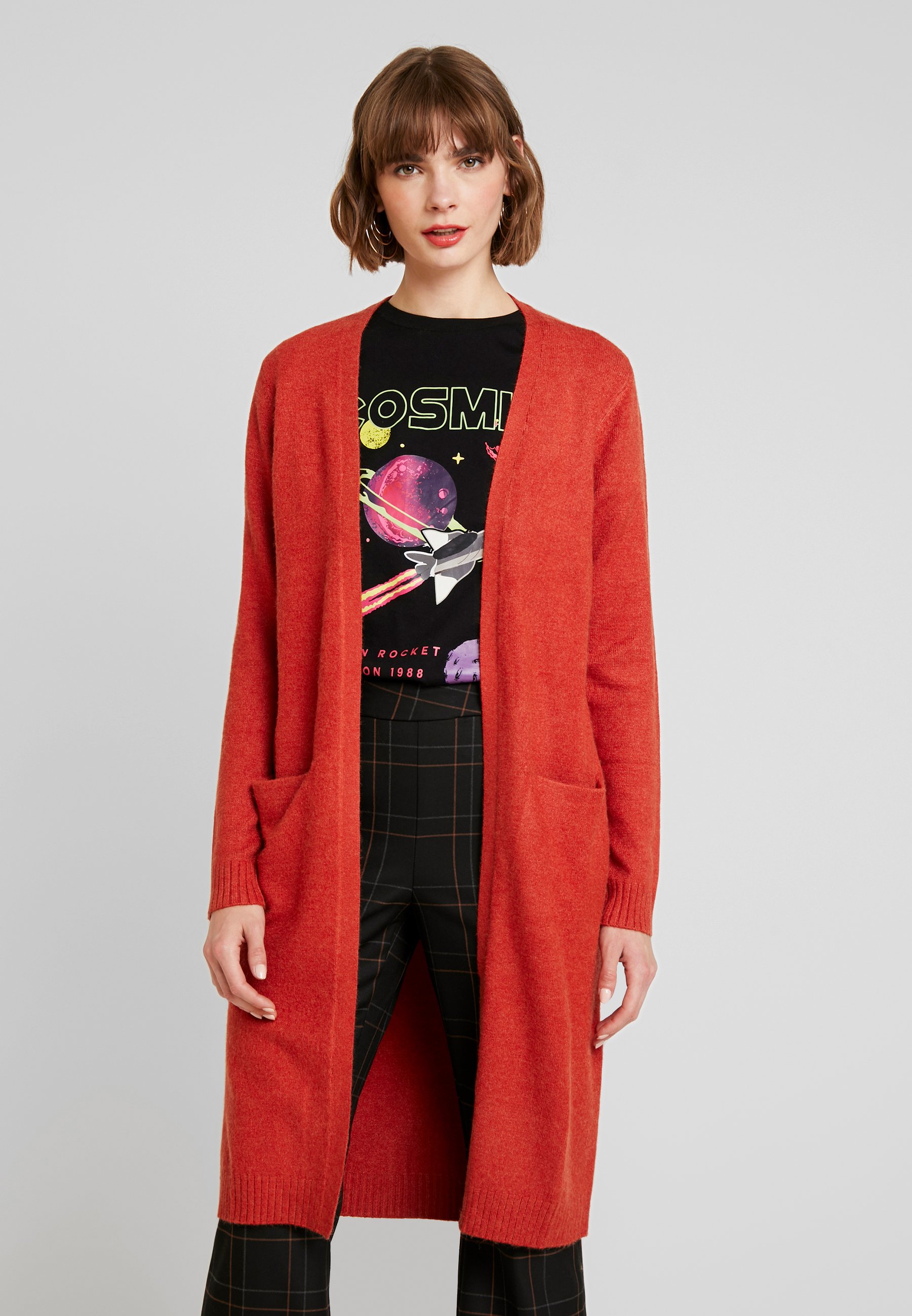 L S - Cardigan - ketchup/melange 