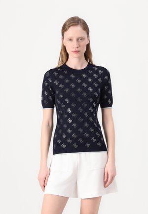 Guess ROSIE  - Potiskana majica - blackened blue