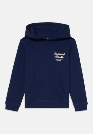 JORNORREBRO TYPO BACK HOOD - Hoodie - ocean cavern