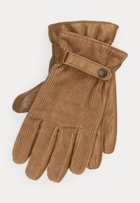 CORDUROY AND SHEEPSKIN INSULATED GLOVES - Gants - new bronze