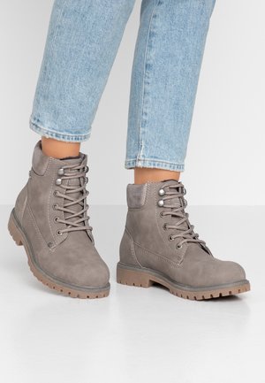 Lace-up ankle boots - grey