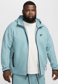 Nike Sportswear TECH - Zip-up sweatshirt - denim turquoise black