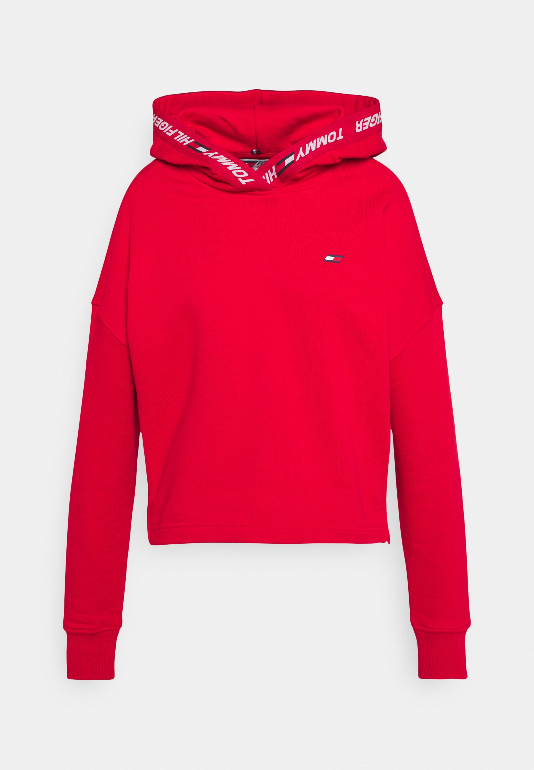 Tommy Hilfiger REGULAR TAPE HOODIE - Sudadera - primary red/rojo - Zalando .es