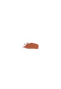 Matte terracotta verfstaal met een gladde, licht glanzende textuur; ongelijke randen met een rijke, warme bruin-oranje tint.
