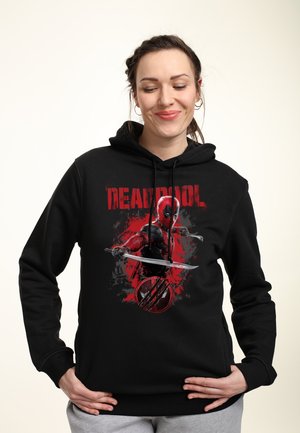 Henry Tiger, DEADPOOL & WOLVERINE DEADPOOL PAINT DUMP - Mikina s kapucí - black pure