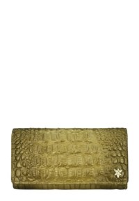 ANUSCHKA HANDPAINTED - Portemonnee - croc embossed desert gold
