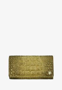 Ausgewählt, croc embossed desert gold