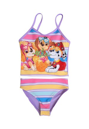 Paw Patrol, PAW PATROL TANKINI BADEANZUG RAINBOW STRIPES ZWEITEILER SCHWIMMANZUG - Bikini - lila