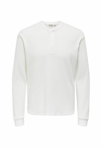 ONSTOBIE REG LS HENLEY TEE - Langærmet T-shirt - bright white