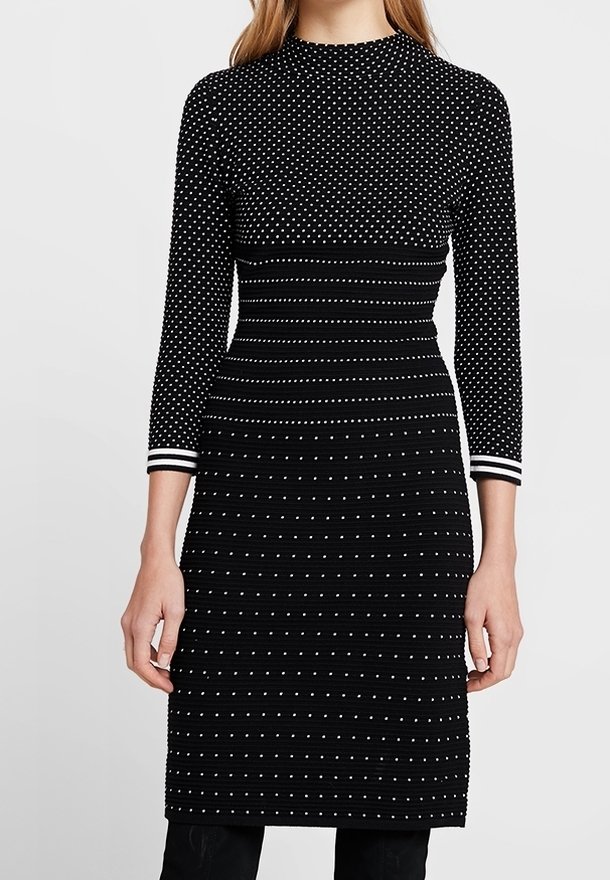 comma Gebreide jurk - black