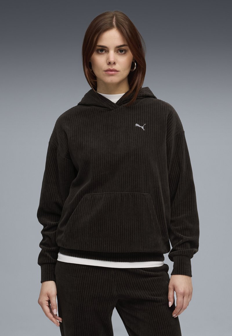 Puma ESSENTIALS ELEVATED COMFORT - Mikina s kapucí - black